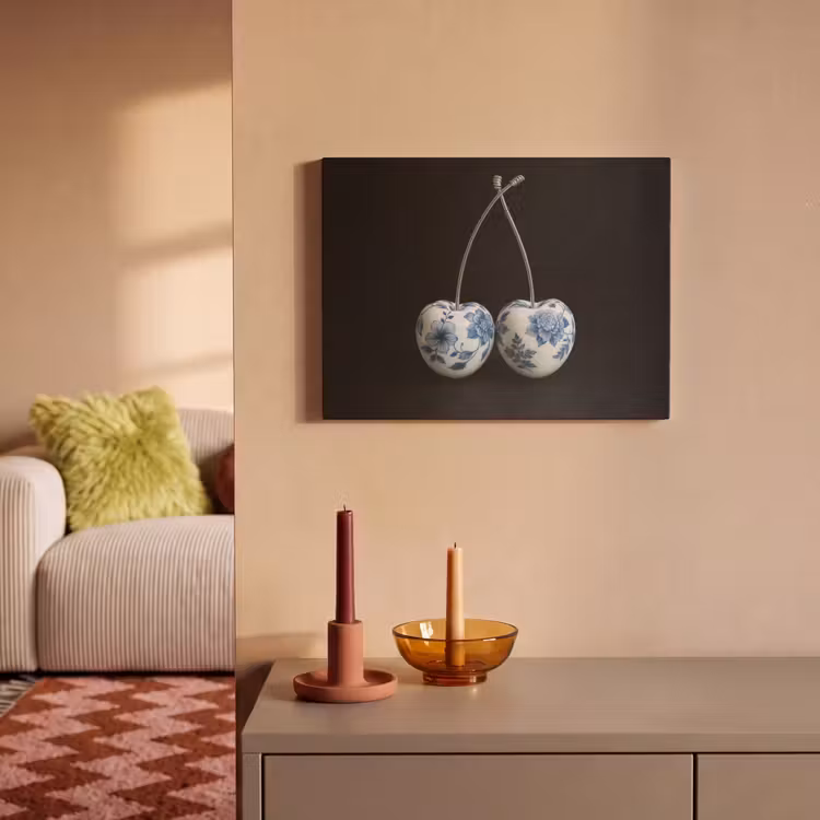 Acoustic Felt - Cherries - Delft blue - Fruit — 2