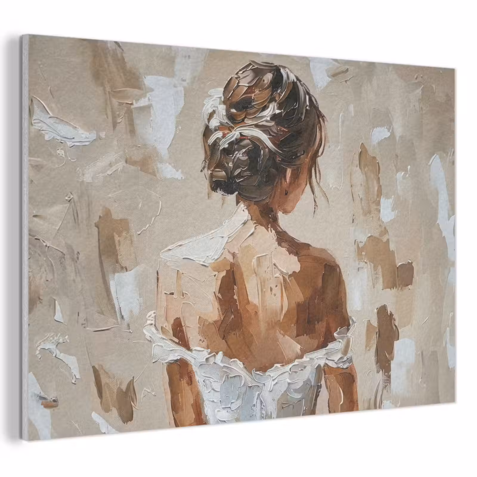 Acoustic Felt - Woman - Paint - Abstract - Beige - Modern — 1