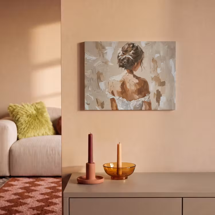 Acoustic Felt - Woman - Paint - Abstract - Beige - Modern — 2