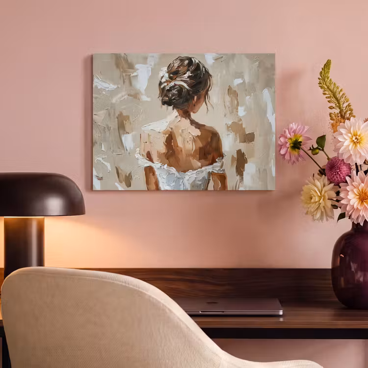 Acoustic Felt - Woman - Paint - Abstract - Beige - Modern — 4