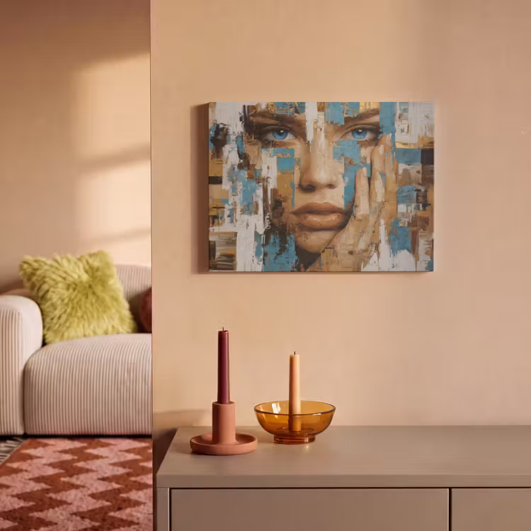 Acoustic Felt - Abstract - Brush strokes - Blue - Face — 2