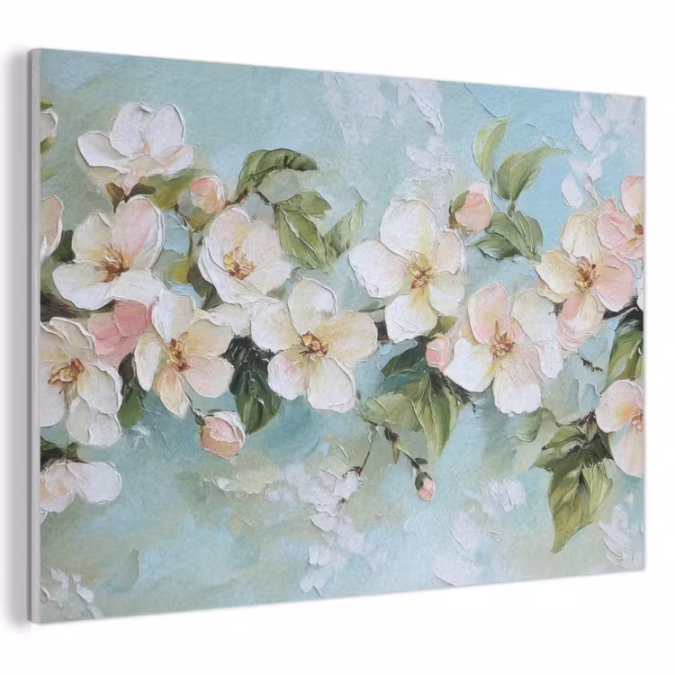 Acoustic Felt - Blossom - Leaves - Light blue — 1