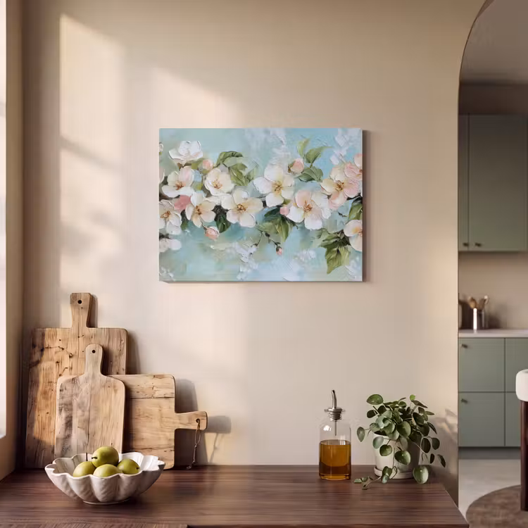 Acoustic Felt - Blossom - Leaves - Light blue — 3