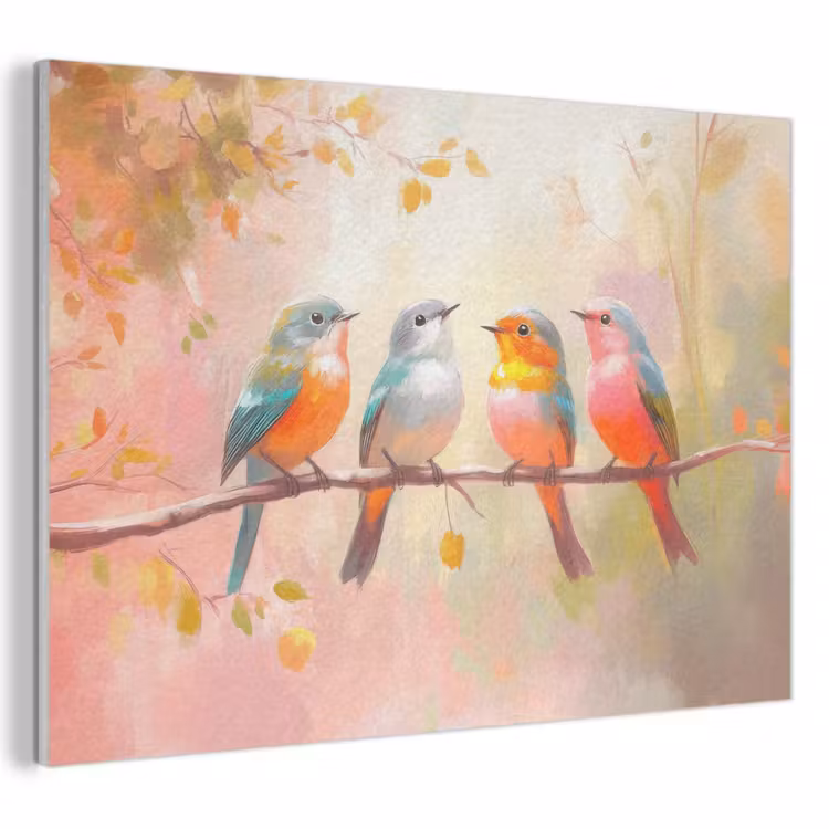 Acoustic Felt - Birds - Colorful - Branch — 1
