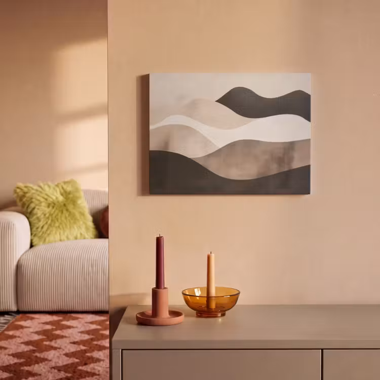Acoustic Felt - Abstract - Landscape - Waves - Cream color — 2