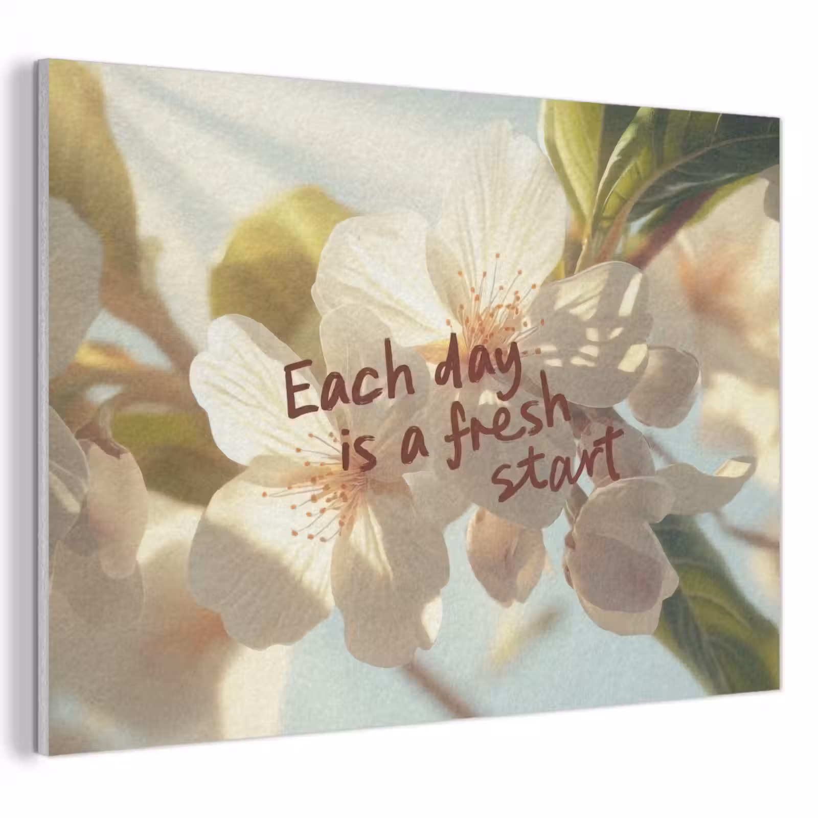 Acoustic Felt - Blossoms - Sunlight - Quote - White — 1