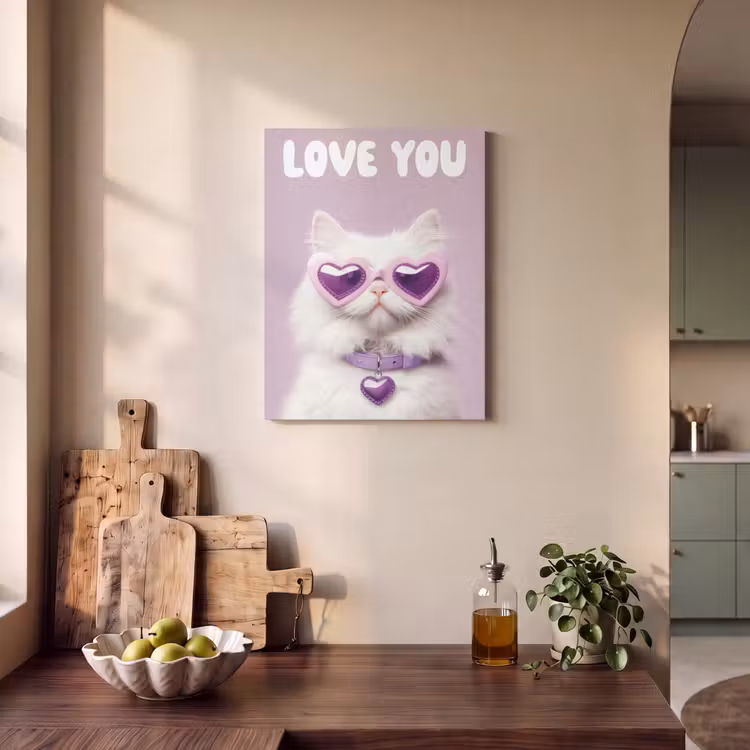 Acoustic Felt - Cat - Love - Purple - Valentine — 3