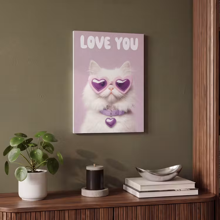 Acoustic Felt - Cat - Love - Purple - Valentine — 4