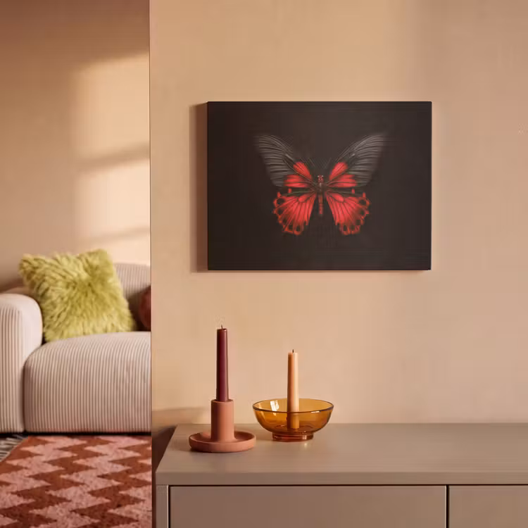 Acoustic Felt - Butterfly - Red - Contrast — 2