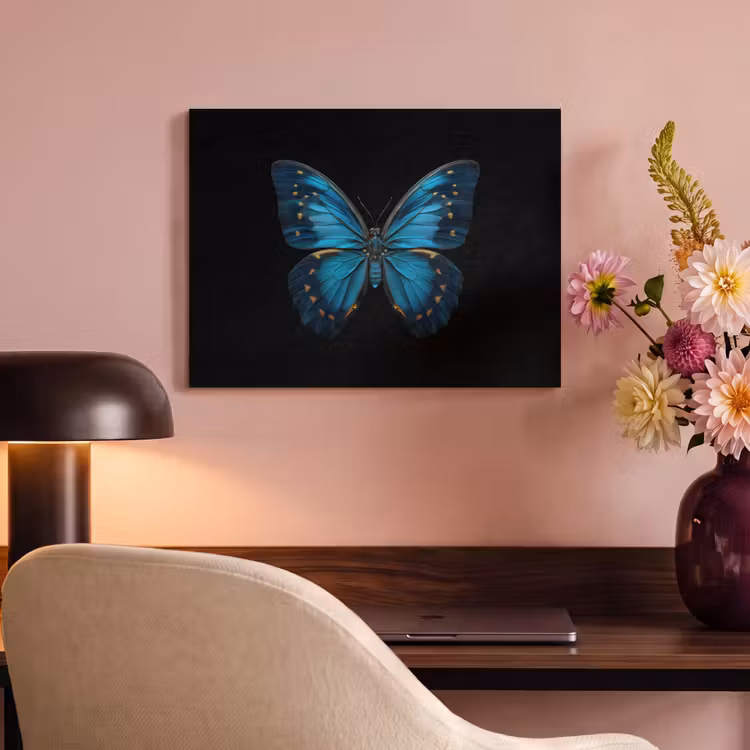 Acoustic Felt - Butterfly - Blue - Contrast — 4