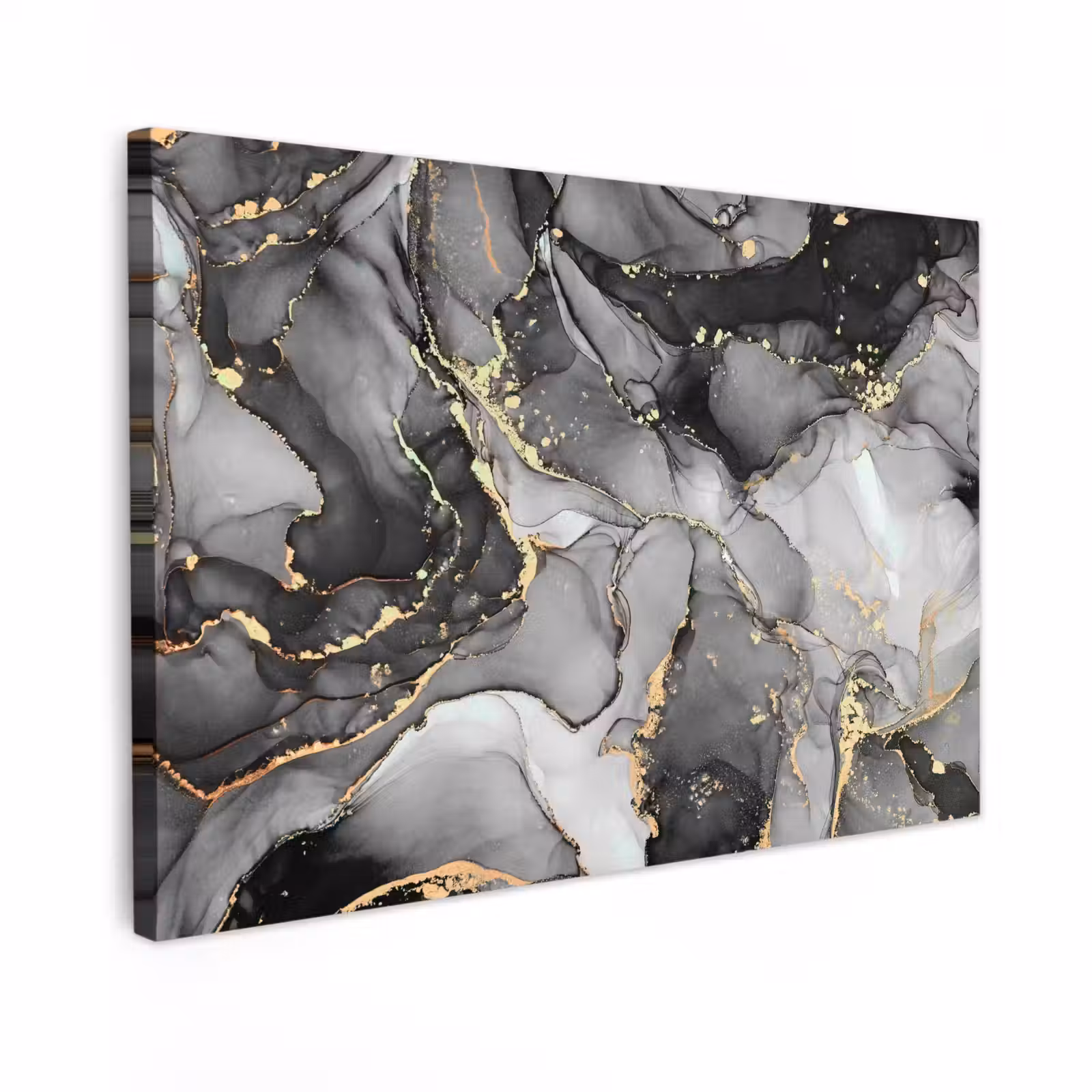 Canvas Print - Grey - Luxury - Gold - Marble — 1
