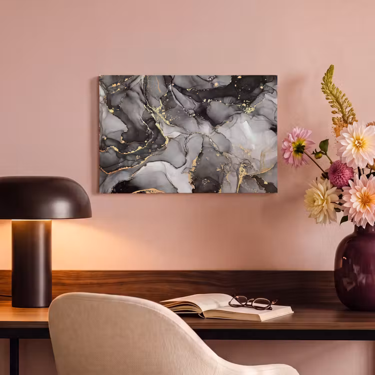 Canvas Print - Grey - Luxury - Gold - Marble — 4