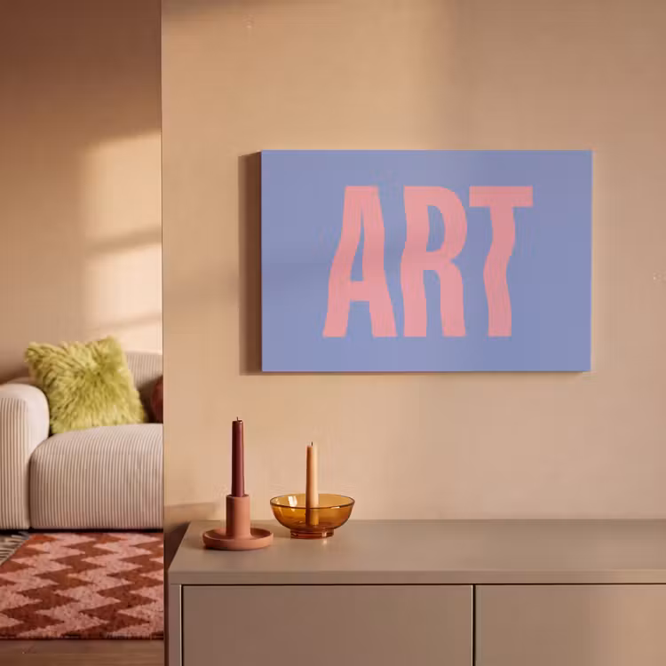 Canvas Print - Art - Pink - Blue — 2