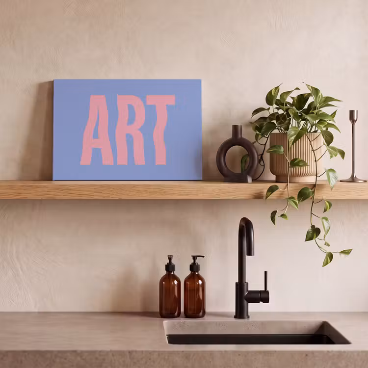 Canvas Print - Art - Pink - Blue — 3