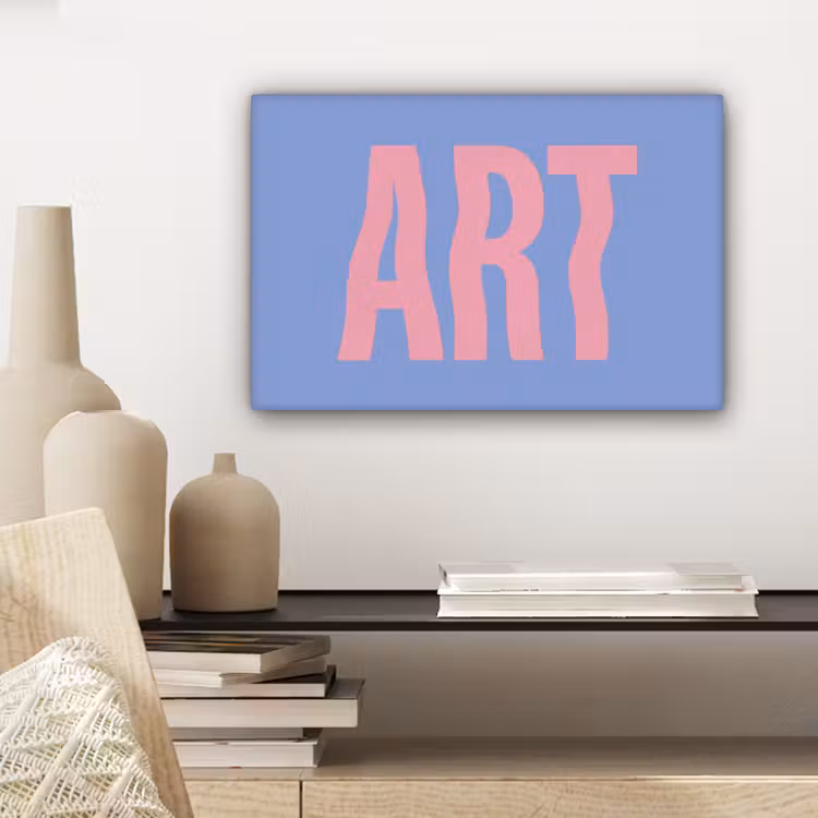Canvas Print - Art - Pink - Blue — 5