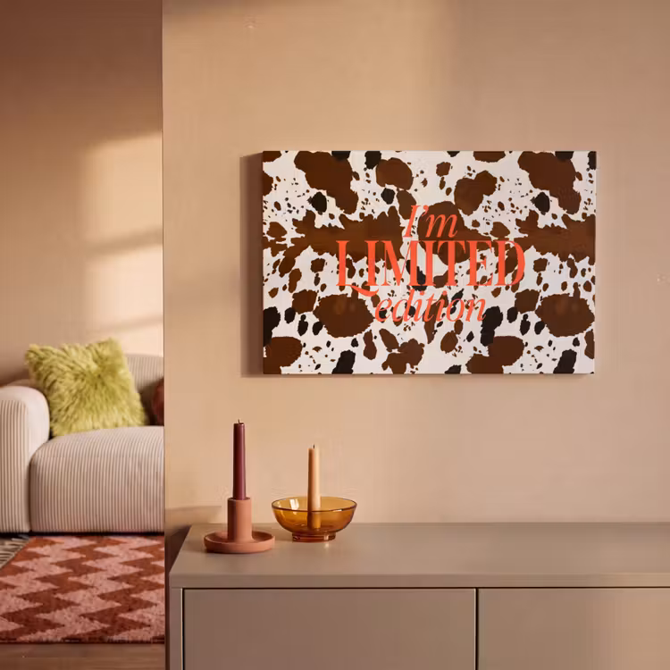 Canvas Print - Cow print - Limited edition - Red — 2