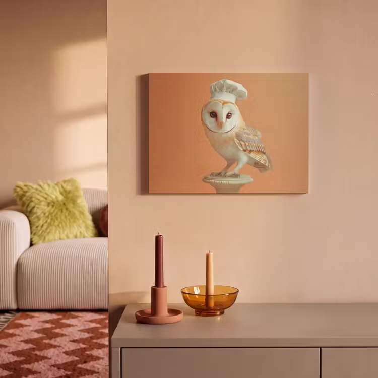 Acoustic Felt - Barn owl - Cook's hat - Orange - Bird — 2