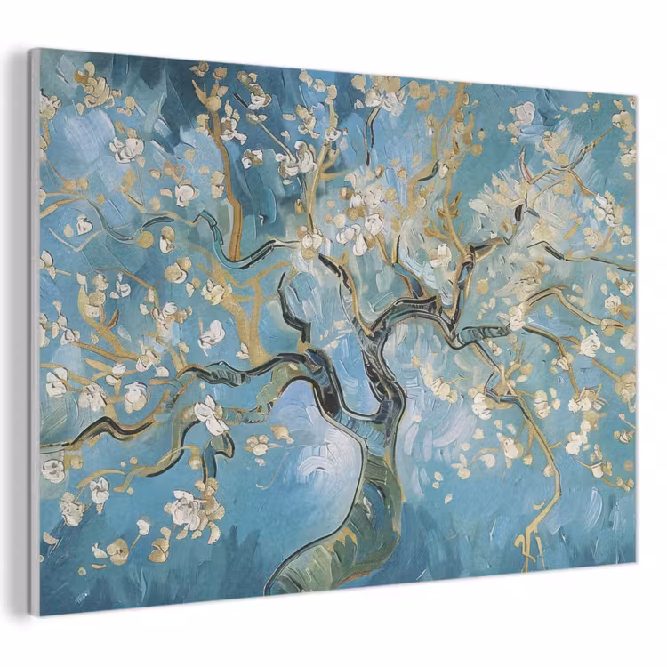 Acoustic Felt - Almond blossom tree - Blue - Abstract — 1