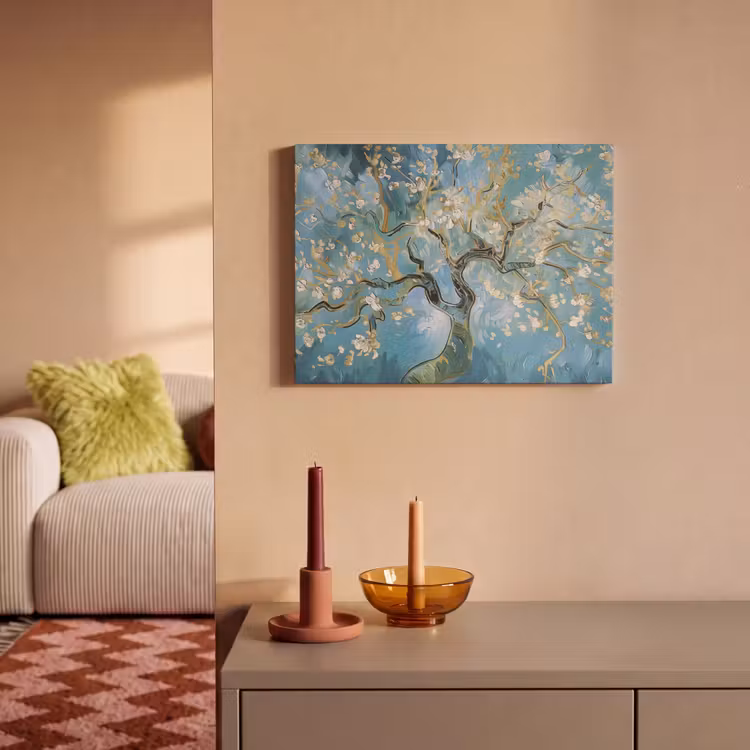 Acoustic Felt - Almond blossom tree - Blue - Abstract — 2