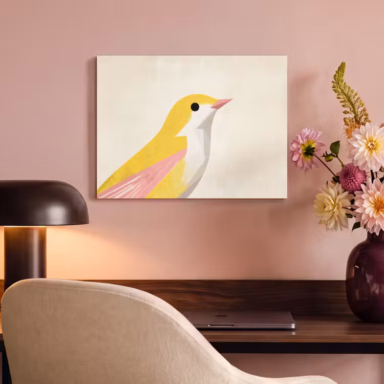 Acoustic Felt - Bird - Minimalist - Yellow — 4