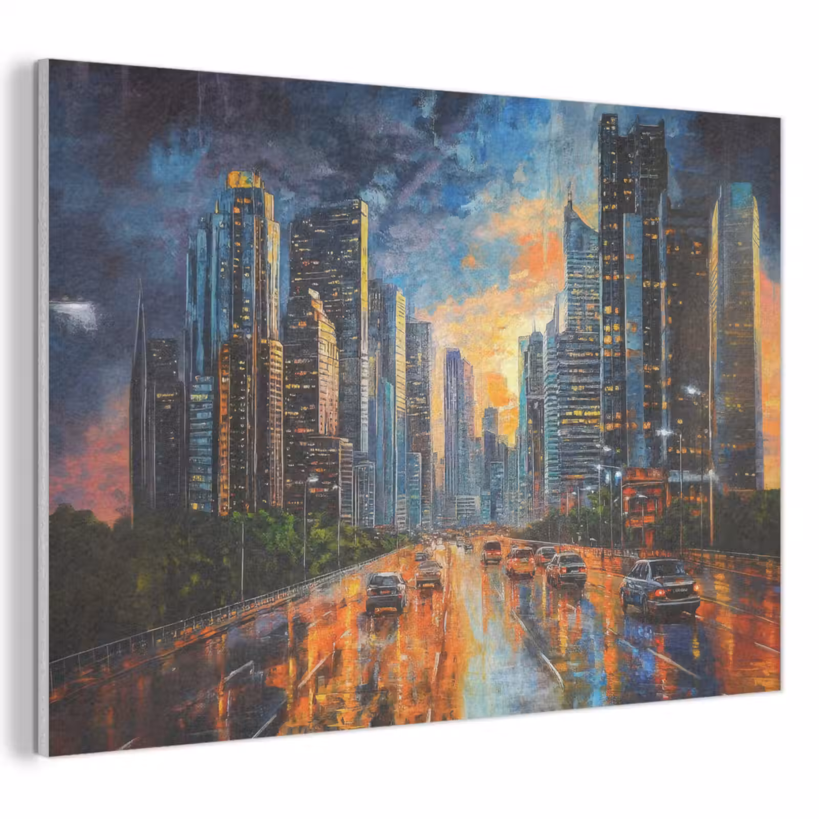 Acoustic Felt - Car - Skyline - Sun - Blue — 1