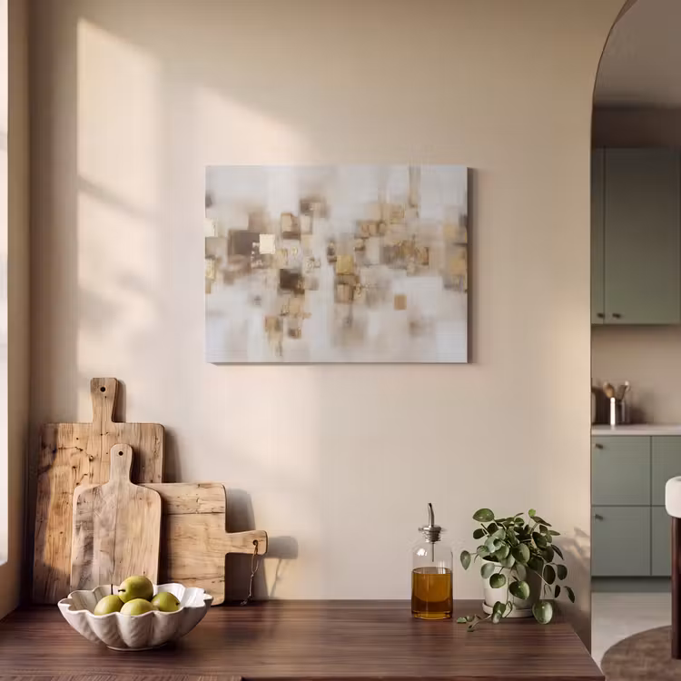 Acoustic Felt - Abstract squares - Earth tones - Misty — 3