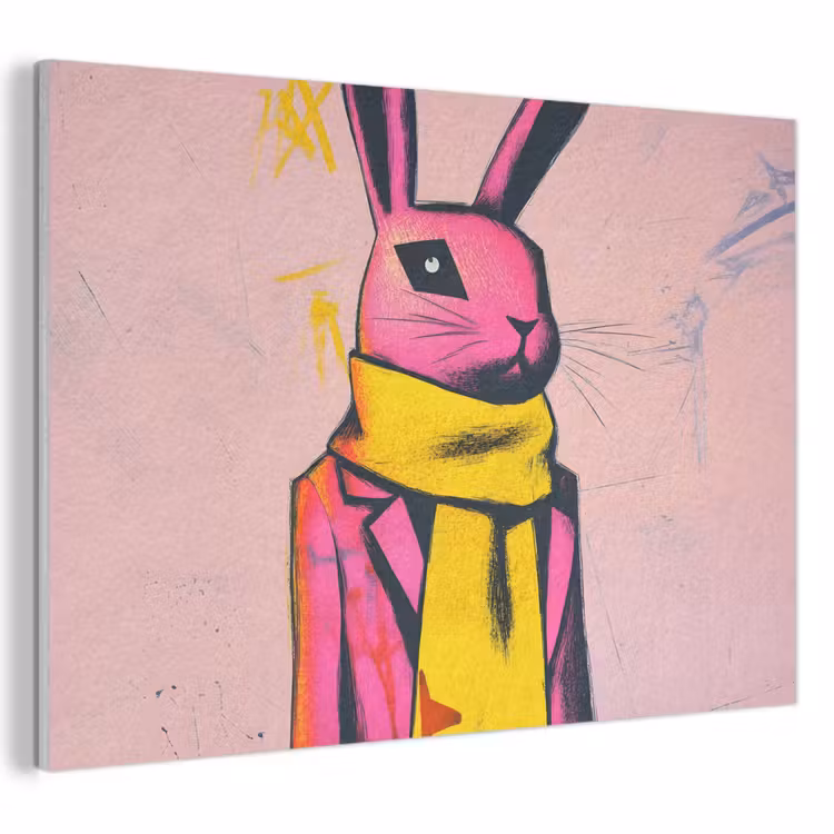Acoustic Felt - Abstract - Rabbit - Scarf - Yellow — 1