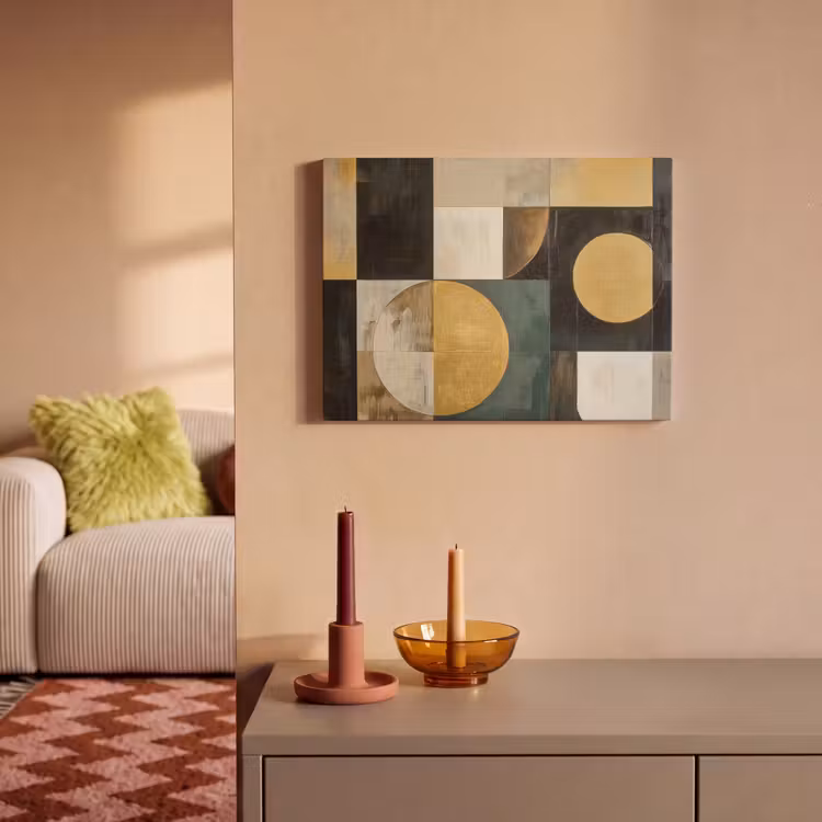 Acoustic Felt - Abstract - Gold - Bronze - Shapes - Geometric — 2