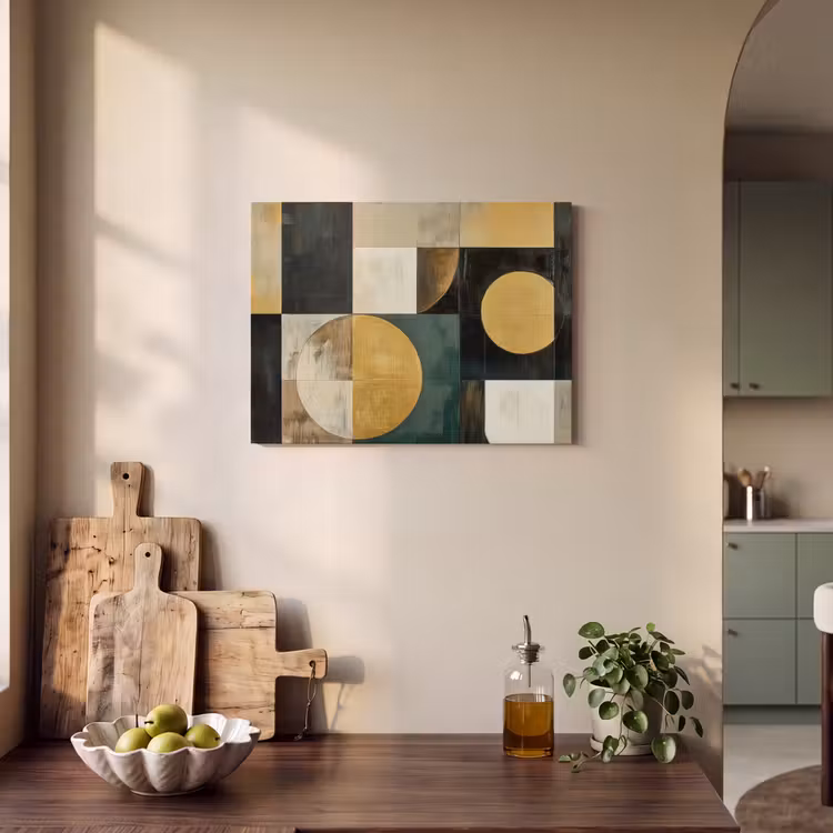 Acoustic Felt - Abstract - Gold - Bronze - Shapes - Geometric — 3