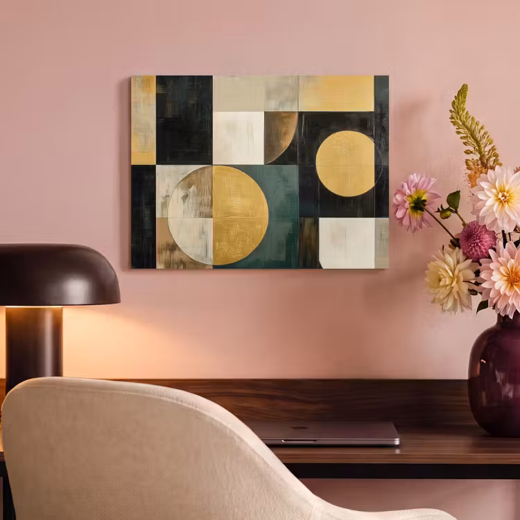 Acoustic Felt - Abstract - Gold - Bronze - Shapes - Geometric — 4