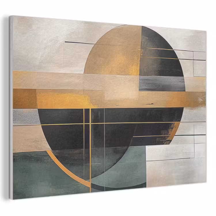 Acoustic Felt - Abstract - Gold - Bronze - Green - Shapes - Modern — 1