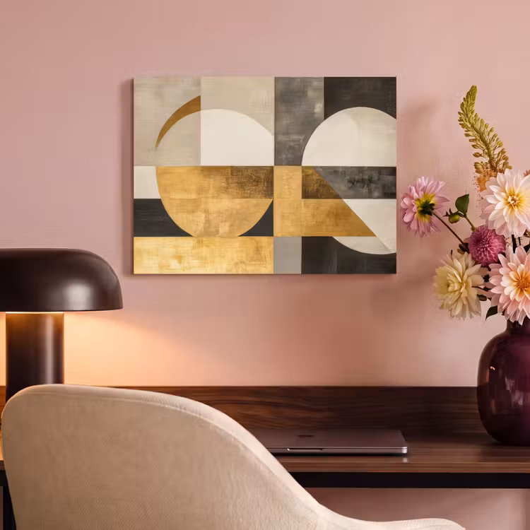 Acoustic Felt - Abstract - Gold - Gray - Shapes - Geometric — 4