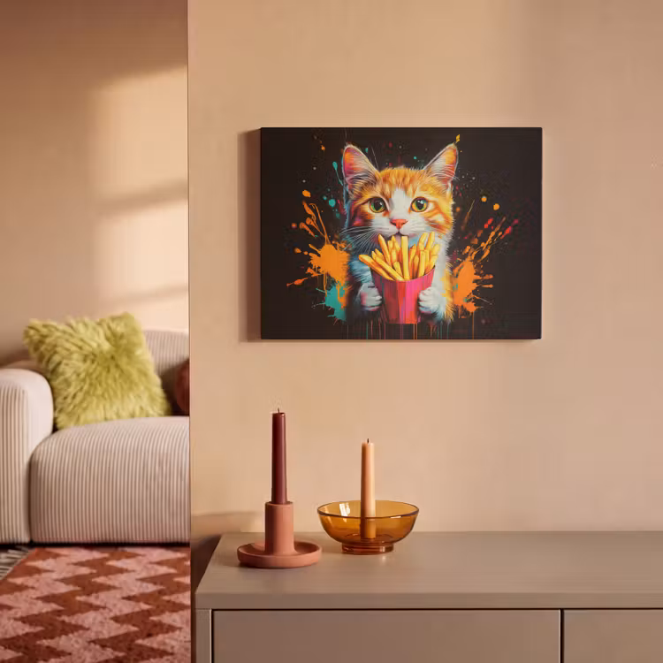 Acoustic Felt - Cat - Food - Fries - Graffiti - Abstract — 2