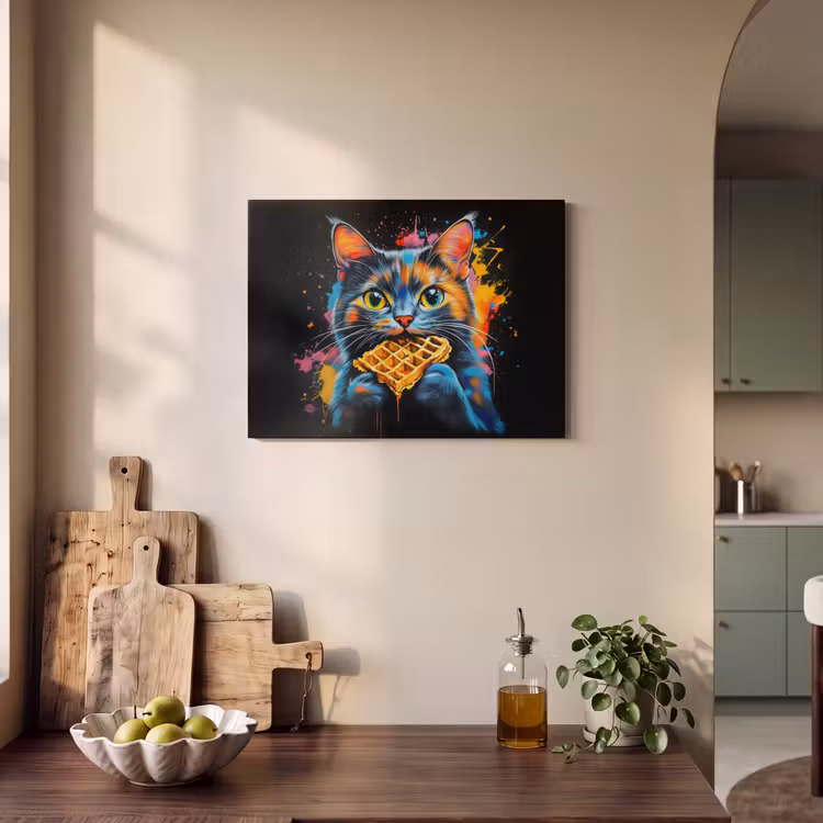Acoustic Felt - Cat - Graffiti - Colorful - Waffle - Food — 3