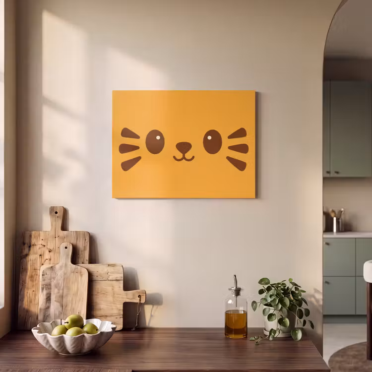 Acoustic Felt - Cat - Simplistic - Orange - Cheerful — 3