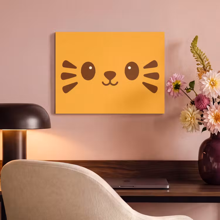 Acoustic Felt - Cat - Simplistic - Orange - Cheerful — 4
