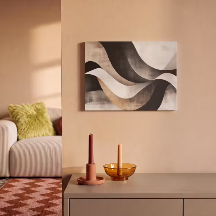 Acoustic Felt - Abstract - Waves - Black - Weathered — 2