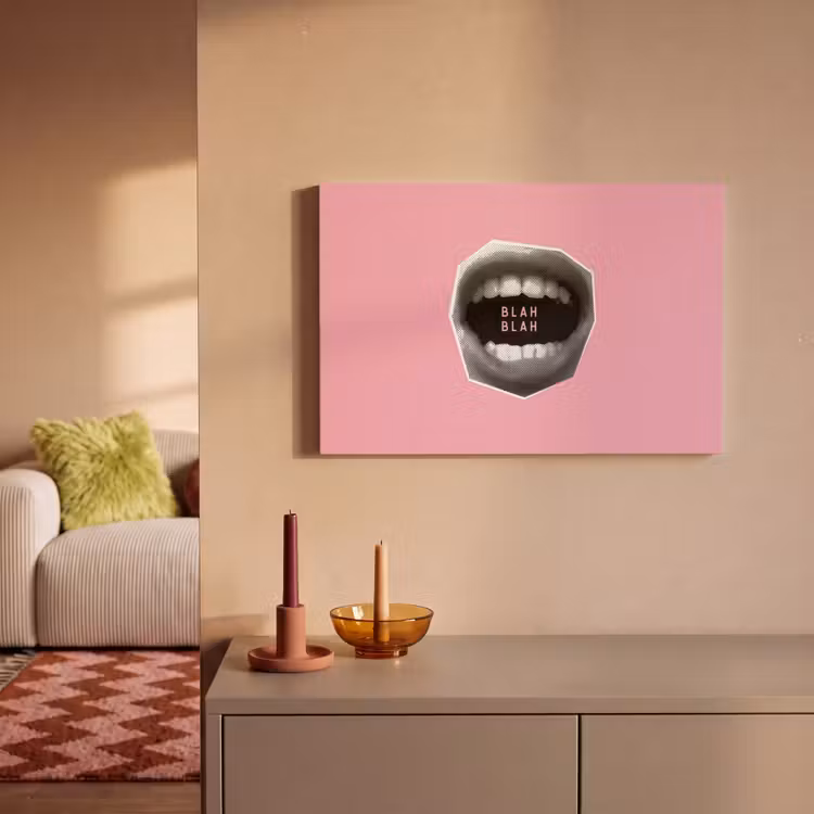 Canvas Print - Mouth - BLAH BLAH - Pink — 2