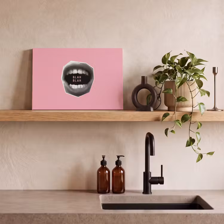 Canvas Print - Mouth - BLAH BLAH - Pink — 3