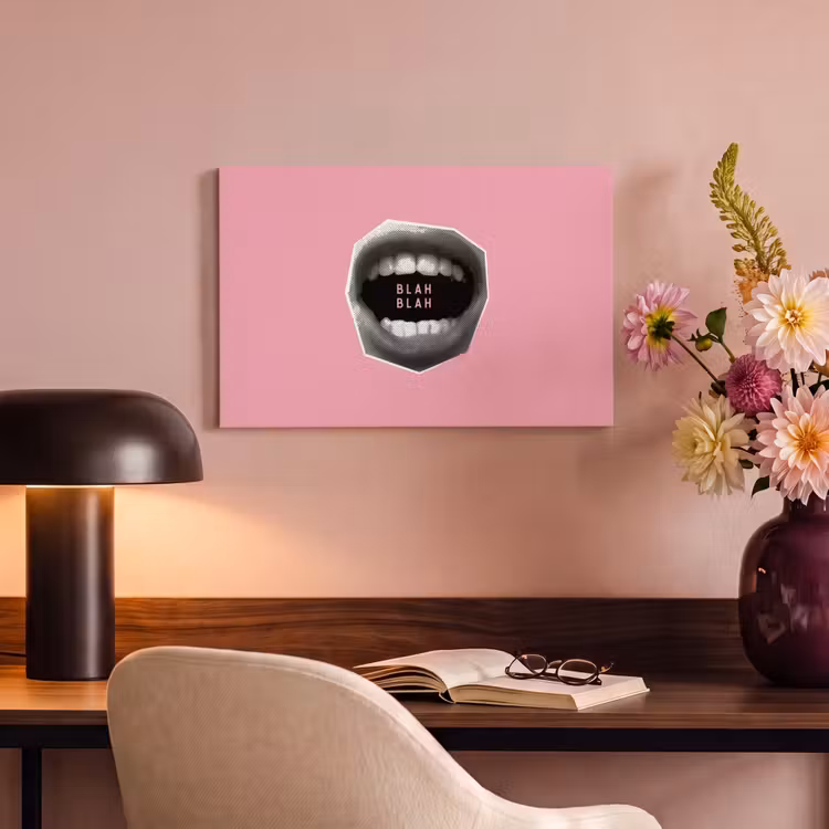 Canvas Print - Mouth - BLAH BLAH - Pink — 4
