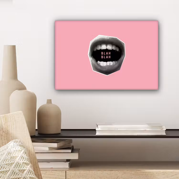Canvas Print - Mouth - BLAH BLAH - Pink — 5