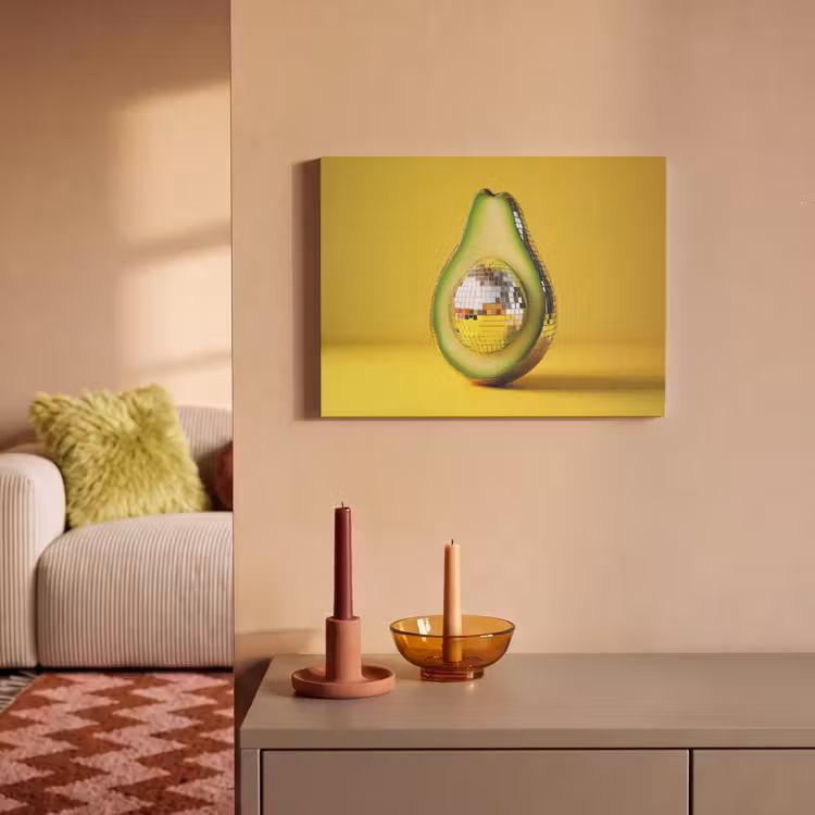 Acoustic Felt - Avocado - Discoball - Yellow - Glitter — 2