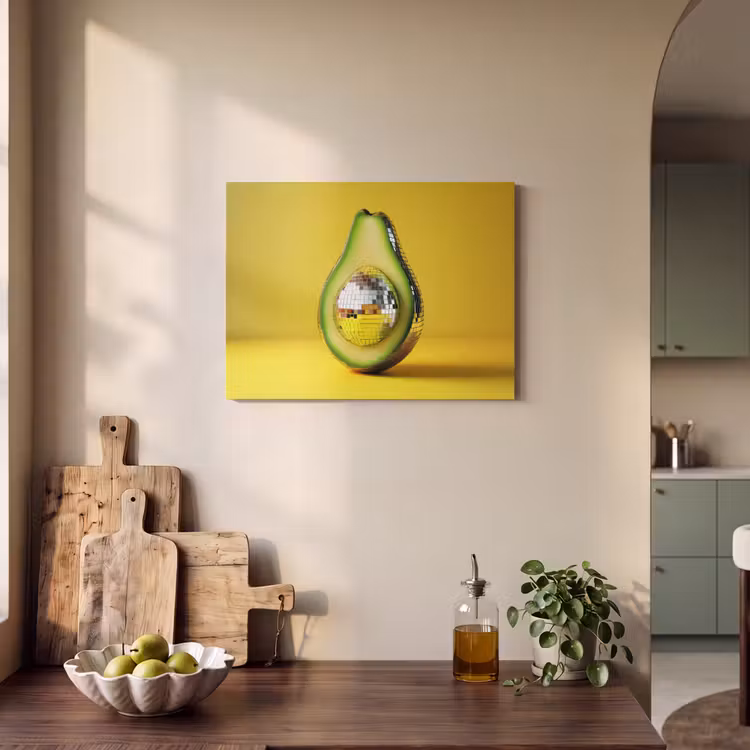 Acoustic Felt - Avocado - Discoball - Yellow - Glitter — 3