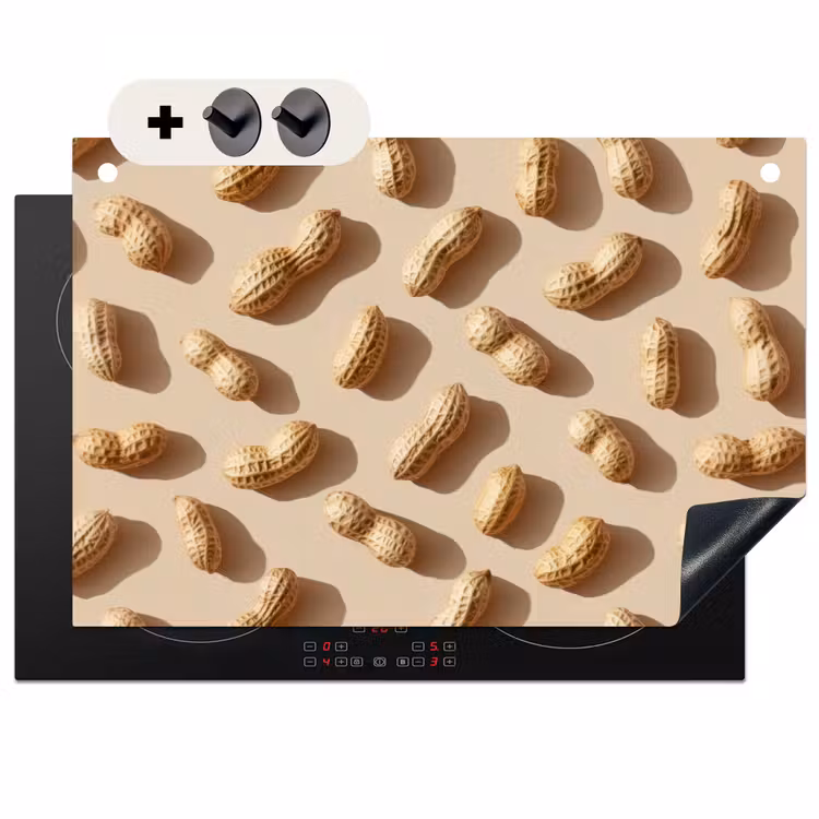 Induction Hob Cover & Splashback (2-in-1) - Peanuts - Pattern - Beige — 1
