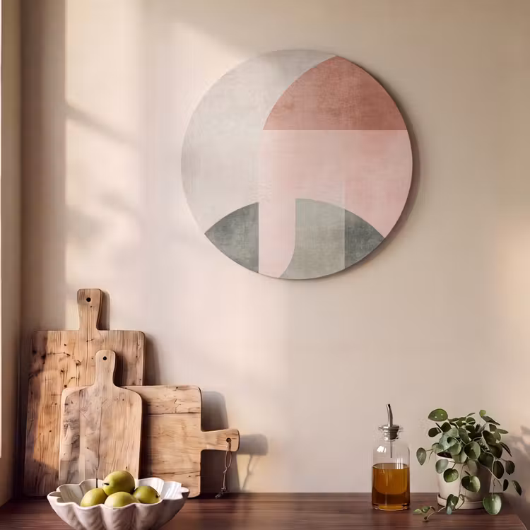 Acoustic painting round - Circle - Abstract - Pink — 4
