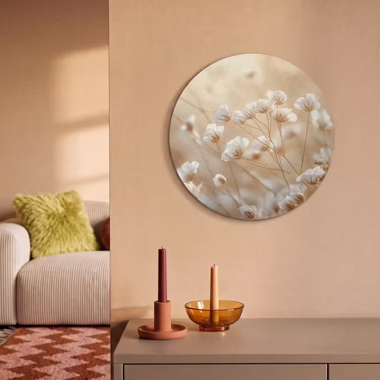 Acoustic painting round - Wild - Flowers - White — 3