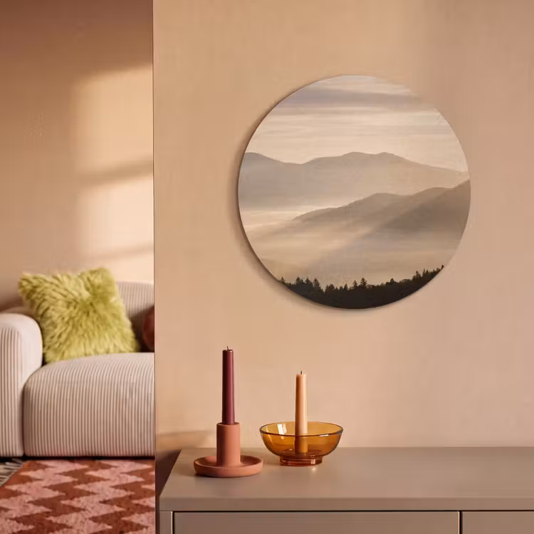 Acoustic painting round - Mountains - Fog - Sunbeams — 3