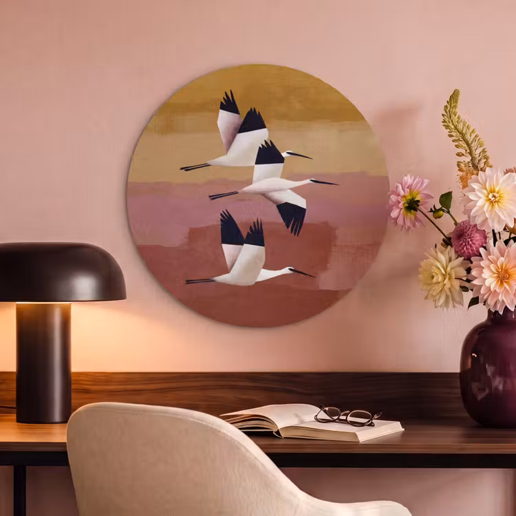Acoustic painting round - Birds - Beak - Abstract — 2