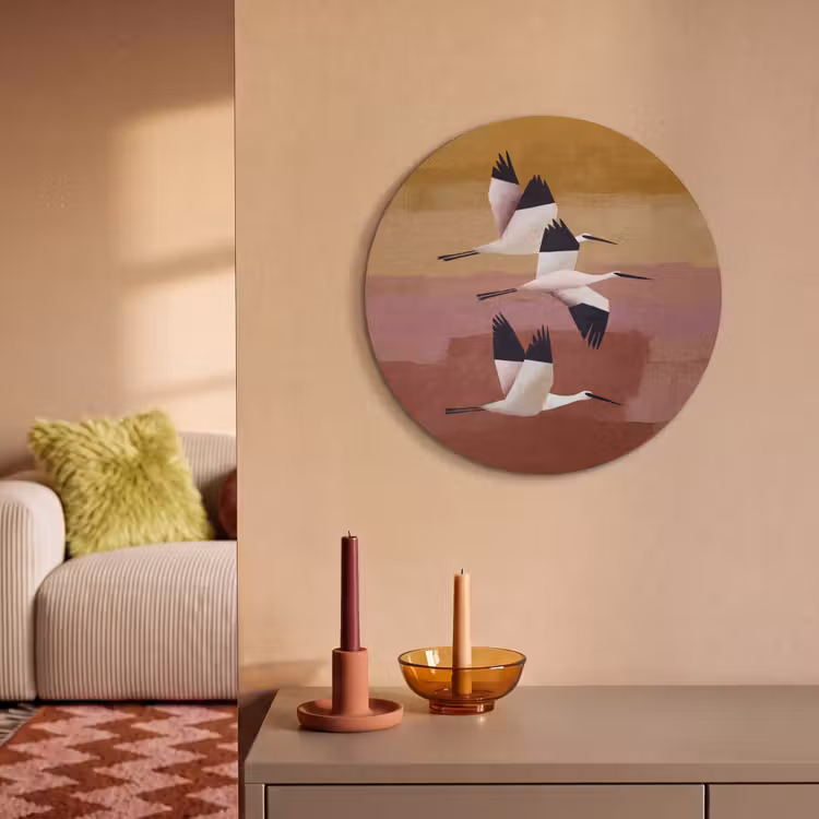 Acoustic painting round - Birds - Beak - Abstract — 3
