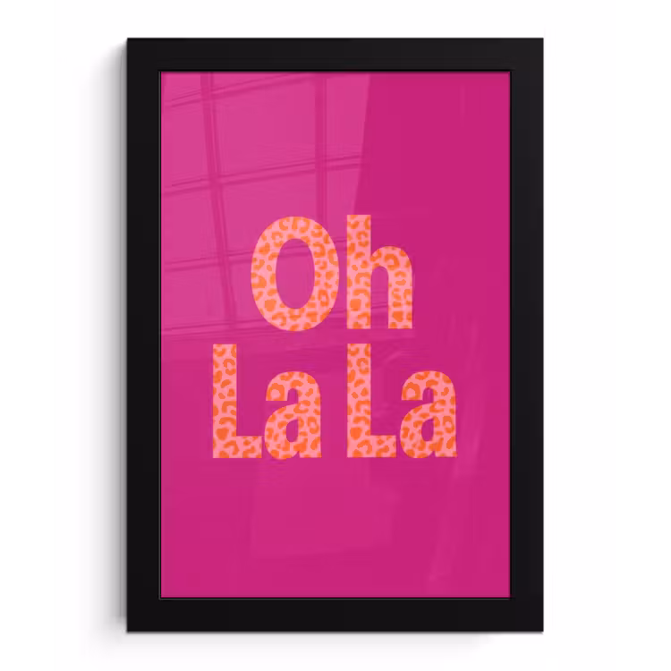 Photo Frame - Oh la la - Leopard print - Pink — 1